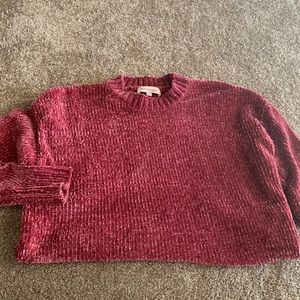 super soft red sweater